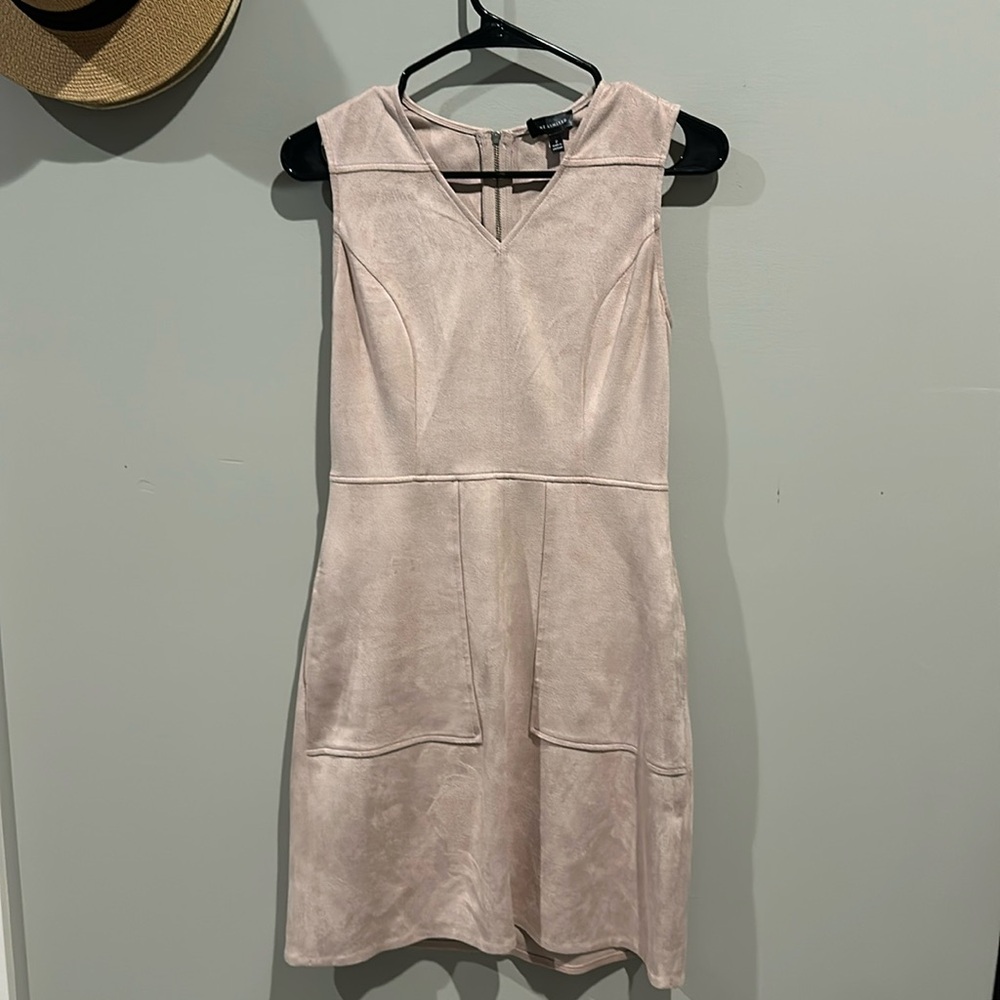 Limited suede like dress size 2 - ballet slipper color.